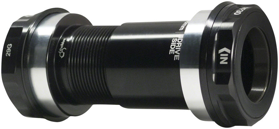 E*thirteen Non-Threaded Bottom Bracket PF30, Threaded, Press Fit 24 mm Black