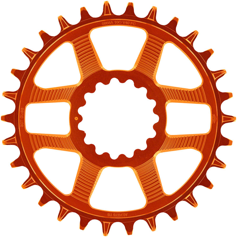 e*thirteen Helix R Guidering - 30t, 11/12-Speed, 52/55mm Flip Flop CL, 3/5mm Offset, e*thirteen DM, Naranja