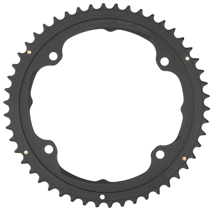 Campagnolo Record Chainring - 50t, 146mm Campagnolo Asymmetric, 4-Bolt, 12-Speed