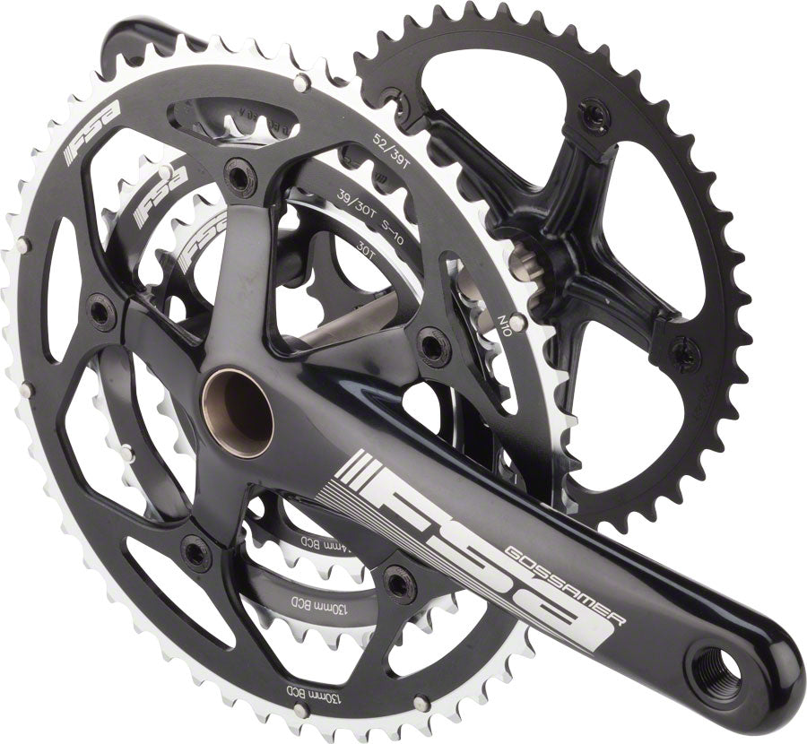 FSA Gossamer Tandem Rear 170mm 52/39/30T 10-Speed MegaExo Crankset Black