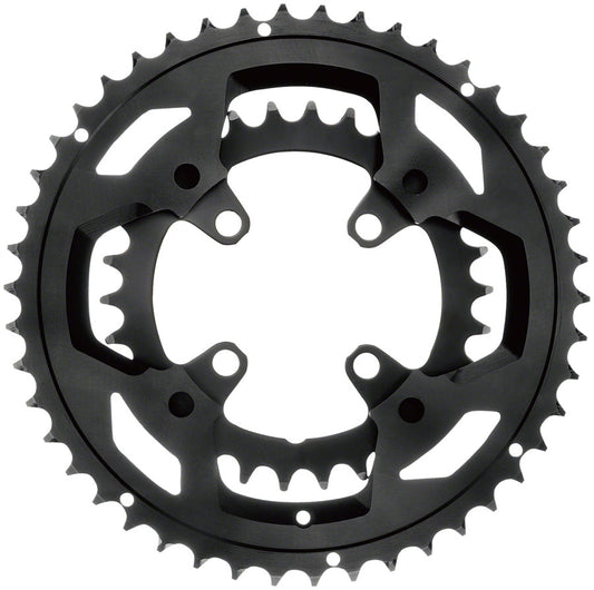 Samox 219AA Chainring Set - 46/34t, 110 BCD, Aluminum Rings, Black