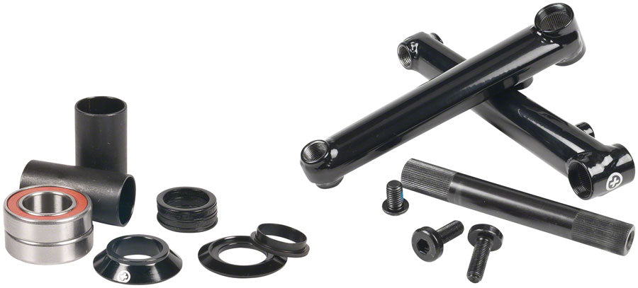 Salt Plus Pro 48 Crankset - 165mm, Includes Mid Bottom Bracket, Black