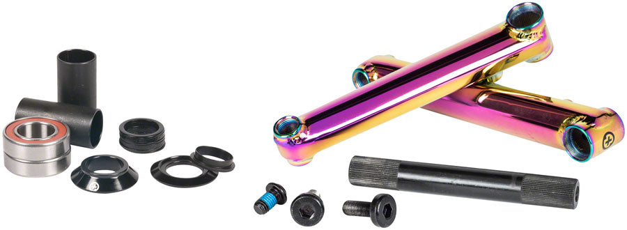 Salt Plus Pro 48 Crankset - 170mm, Includes Mid Bottom Bracket, Oil Slick