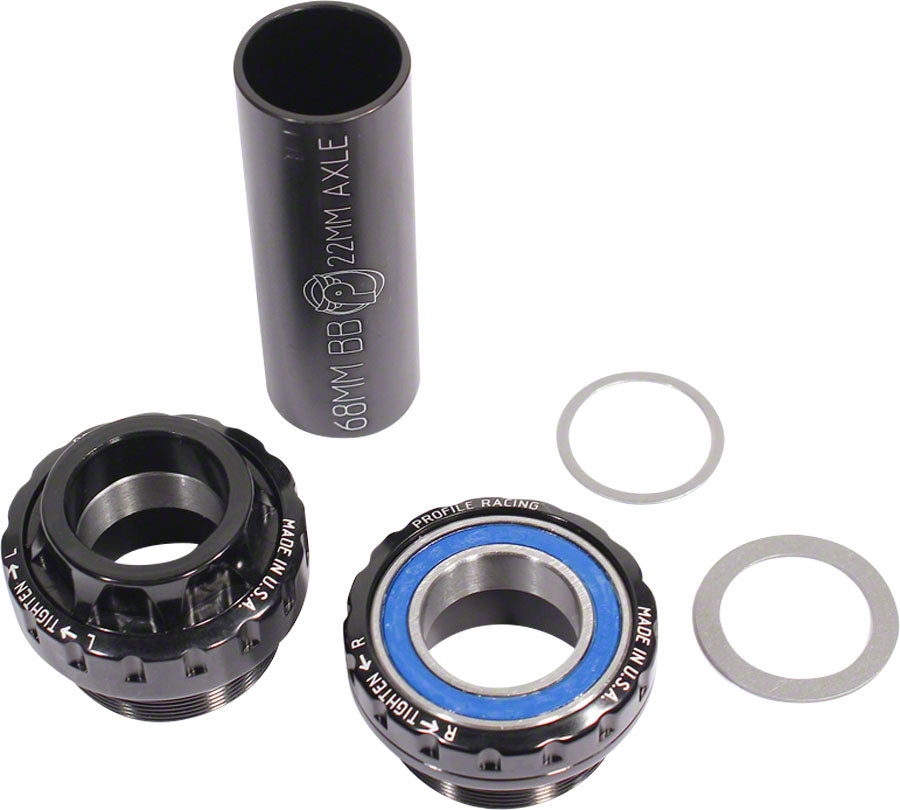 Profile Racing Elite Euro External Bearing - 22mm Black (No Spindle) Black
