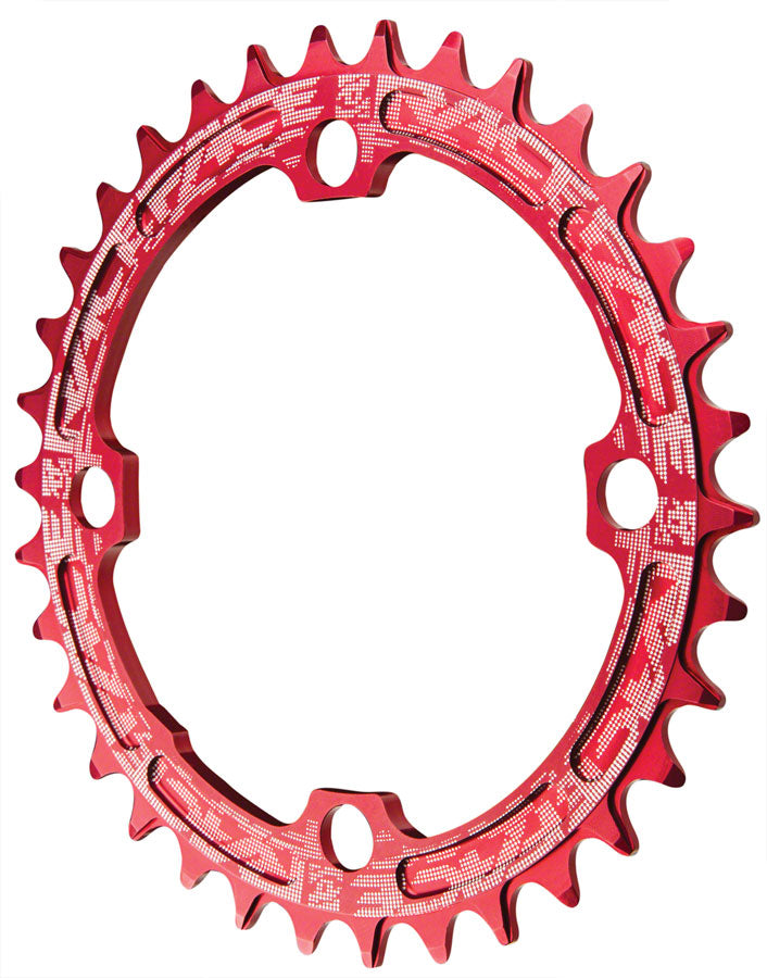 RaceFace Narrow Wide Chainring: 104mm BCD, 38t, Red
