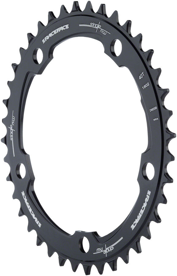 RaceFace Narrow Wide Chainring: 130mm BCD, 40t, Black