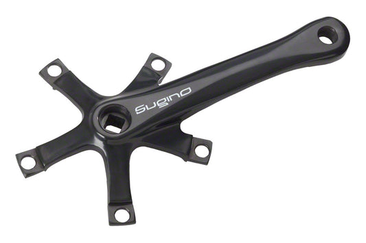 Sugino RD2 Crank Arm Set - 165mm, Single Speed, 130 BCD, Square Taper JIS Spindle Interface, Black