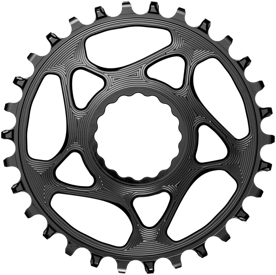 absoluteBLACK Round Narrow-Wide Direct Mount Chainring - 30t, CINCH Direct Mount, 3mm Offset, Black