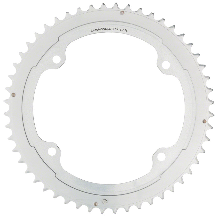 Campagnolo Potenza/Centaur Chainring - 52t, 146mm Campagnolo Asymmetric, 4-Bolt, 11-Speed, Silver