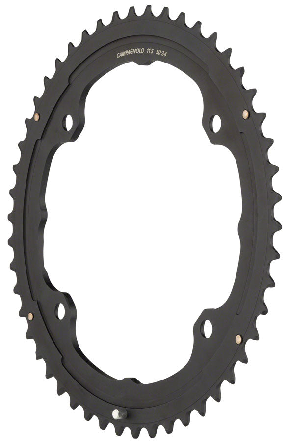 Campagnolo Potenza/Centaur Chainring - 50t, 146mm Campagnolo Asymmetric, 4-Bolt, 11-Speed, Black