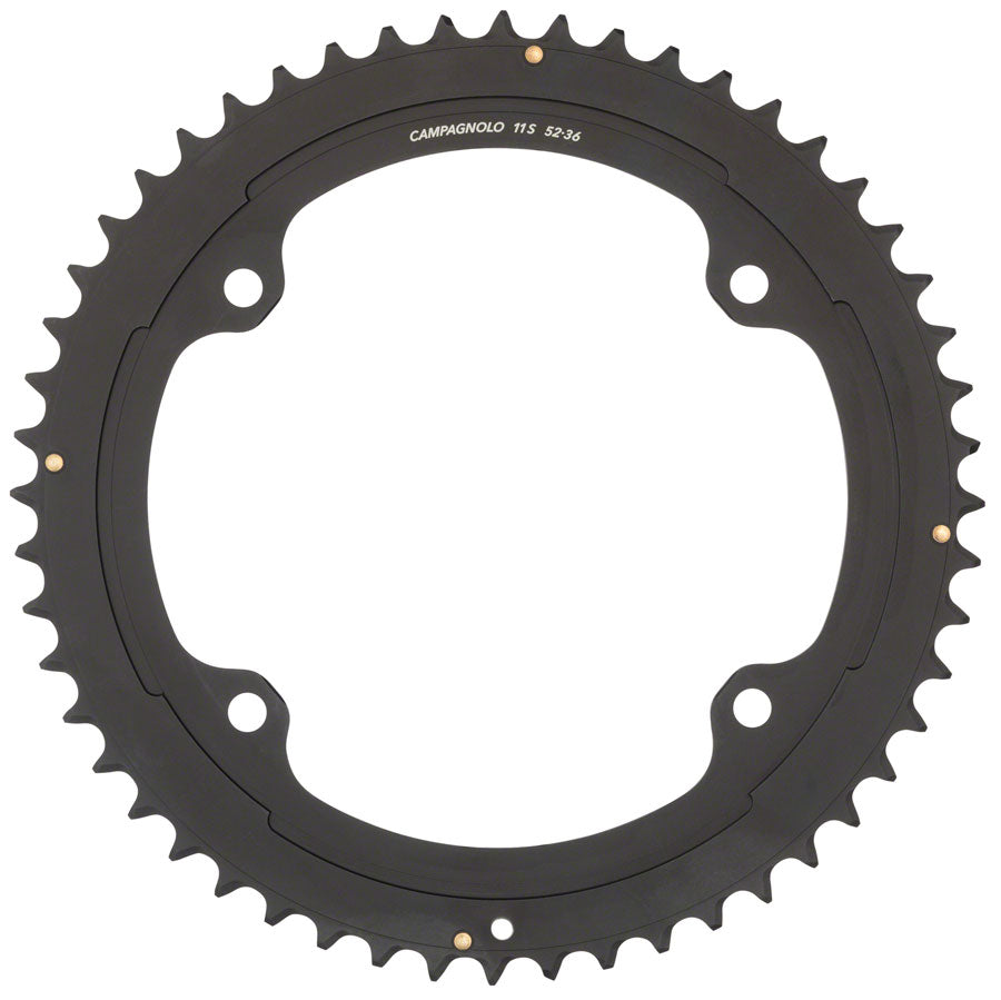 Campagnolo Potenza/Centaur Chainring - 52t, 146mm Campagnolo Asymmetric, 4-Bolt, 11-Speed, Black