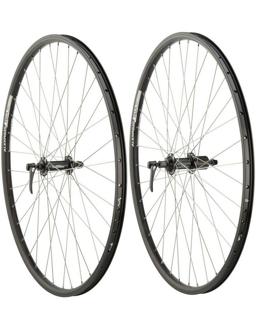 Alex DH19 Black Road Bike Wheelset 36 Spokes Shimano Hubs QR Pr.