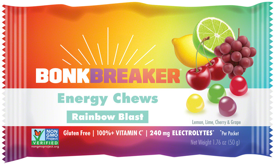 Bonk Breaker Energy Chews - Rainbow Blast, Box of 10 Packs