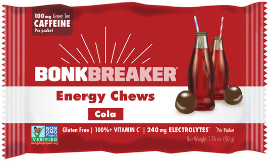 Bonk Breaker Energy Chews - Cola, With Caffiene, Box of 10 Packs