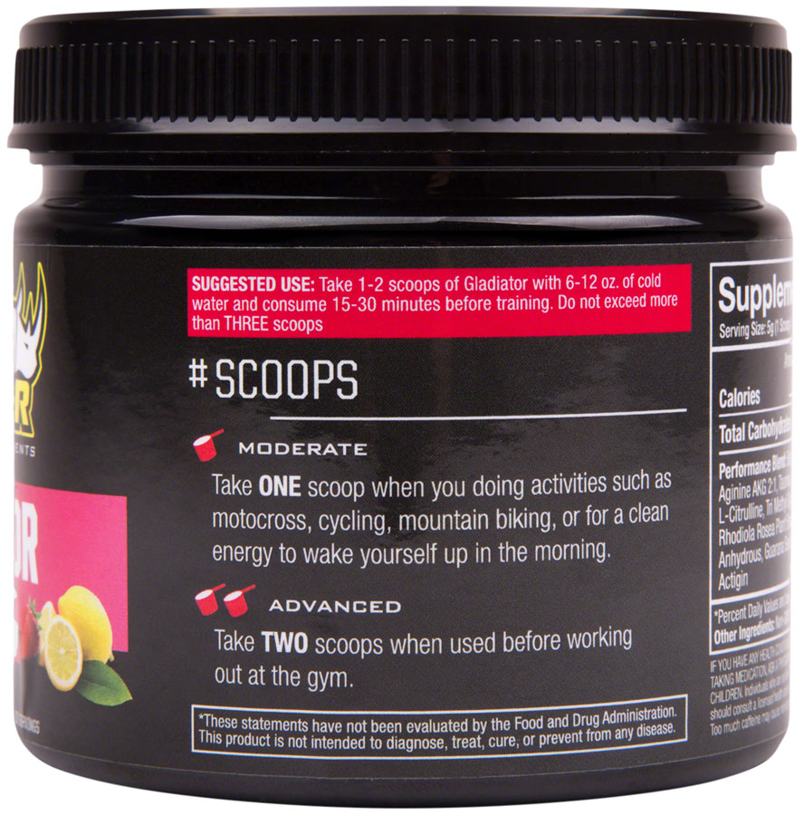 Ryno Power Gladiator Pre-Workout Drink Mix - Strawberry Lemonade, 30 Servings