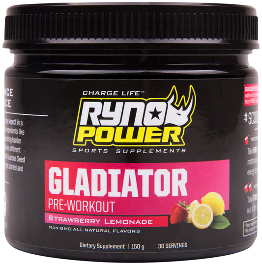 Ryno Power Gladiator Pre-Workout Drink Mix - Strawberry Lemonade, 30 Servings