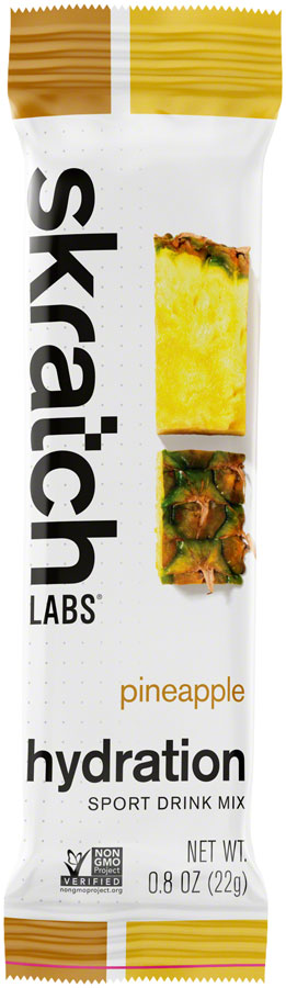 Skratch Labs Sport Hydration Drink Mix - Pineapple, Box of 20 Single Serving Packets