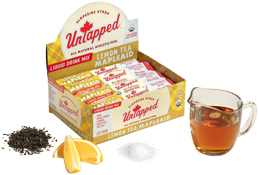 UnTapped Mapleaid Drink Mix - Lemon Tea, Liquid Concentrate, Box of 20 Single Serve Packets