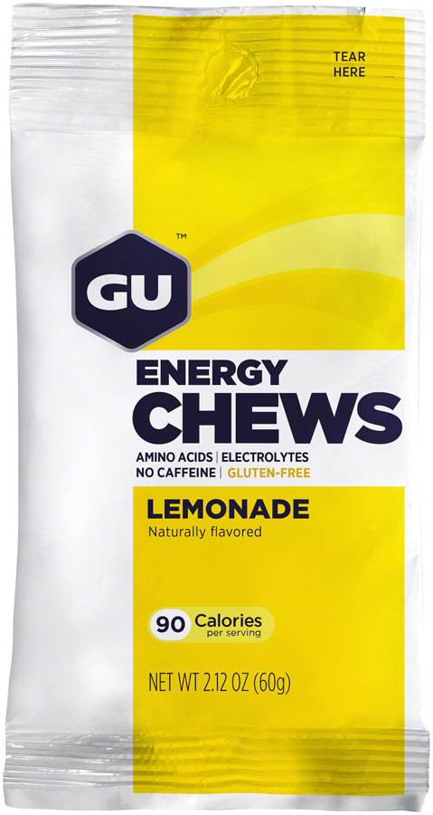 GU Energy Chews - Lemonade, Box of 12 Bags