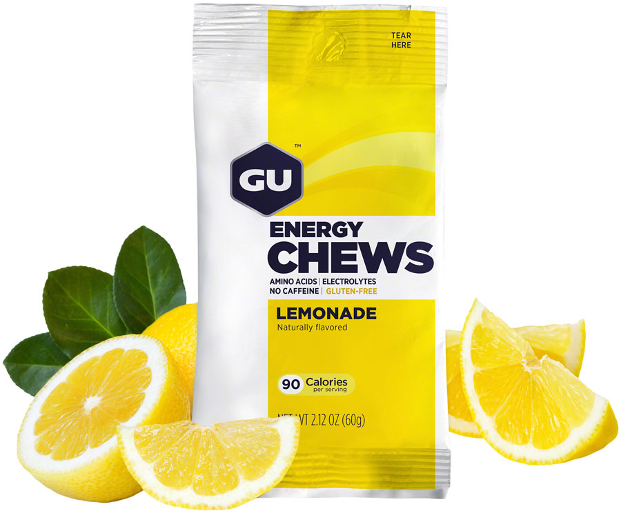 GU Energy Chews - Lemonade, Box of 12 Bags