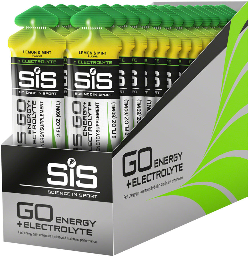 SIS Science in Sport Nutrition GO Energy + Electrolyte Gel - Lemon Mint, Box of 30