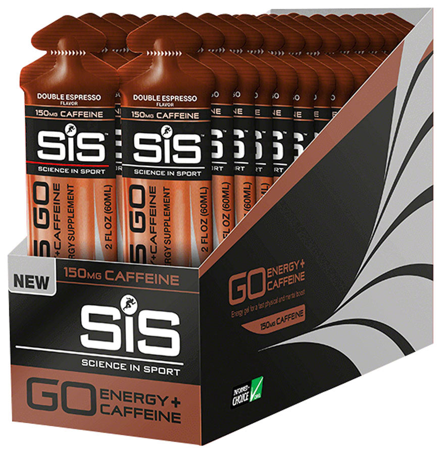 SIS Science in Sport Nutrition GO Energy + Caffeine Gel - Double Espresso, Box of 30