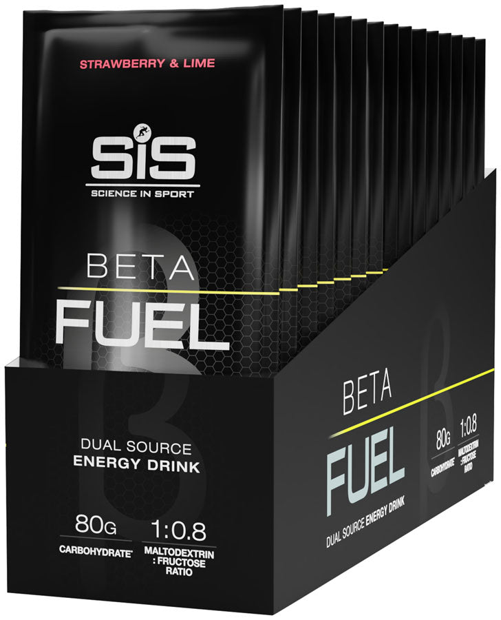 SIS Science in Sport Nutrition Beta Fuel Drink Mix Powder - Strawberry Lime, Box of 15