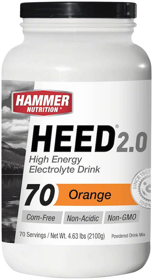 Hammer Nutrition HEED 2.0 High Energy Electrolyte Drink - Orange, 70 Serving Canister