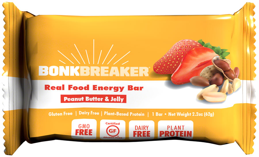 Bonk Breaker Energy Bar - Peanut Butter and Jelly, Box of 12