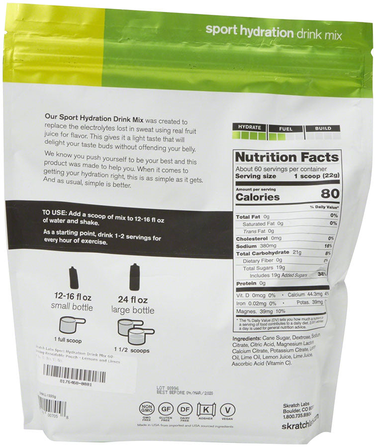 Skratch Labs Sport Hydration Drink Mix: Lemons and Limes