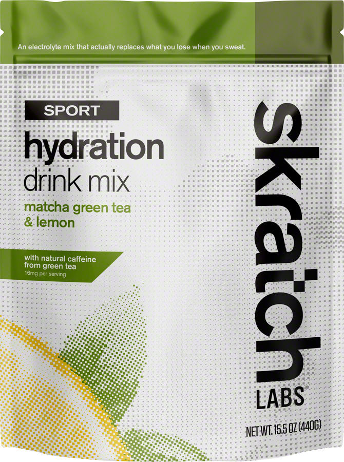 Skratch Labs Sport Hydration Drink Mix: Matcha Green Tea and Lemons, 20-Serving Resealable Pouch