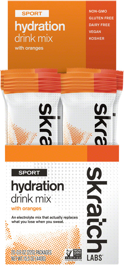 Skratch Labs Sport Hydration Drink Mix: Orange, Box of 20