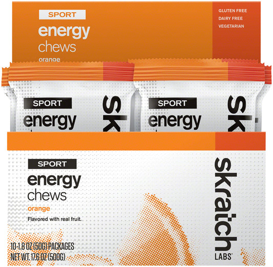 Skratch Labs Sport Energy Chews: Orange, Box of 10