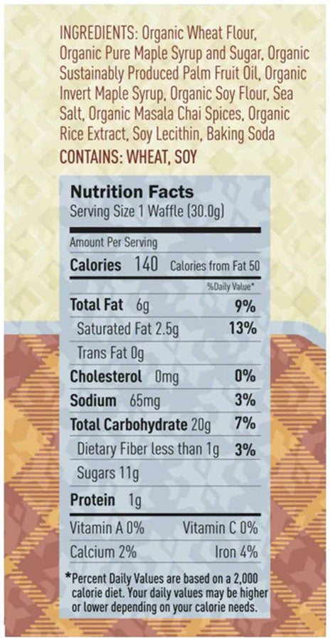 UnTapped Organic Waffle - Chai, Box of 16