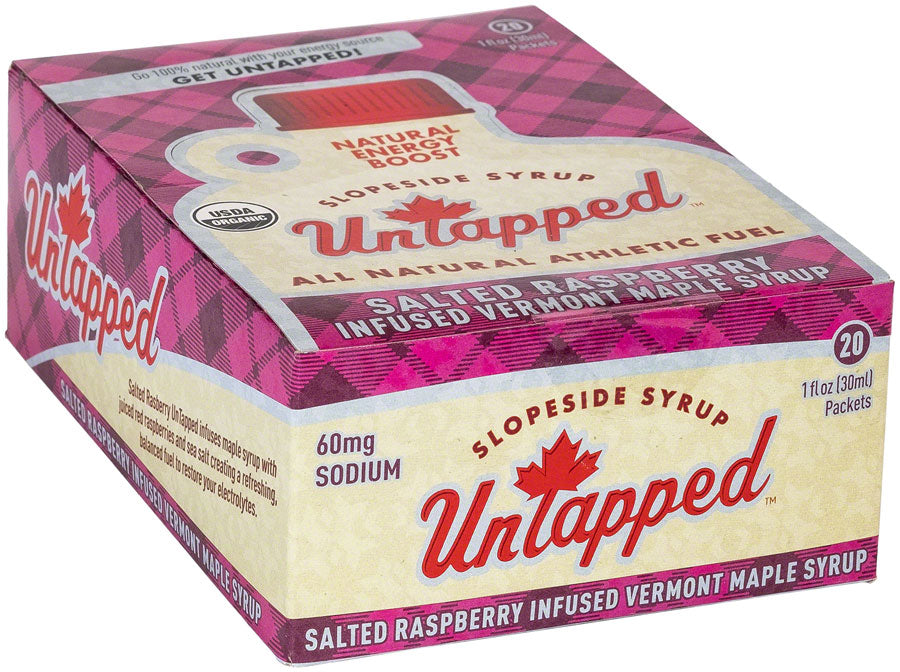UnTapped Maple Syrup Energy Gel - Salted Raspberry, Box of 20