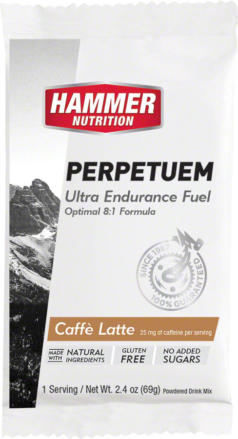 Hammer Perpetuem: Caffe Latte, 12 Single Serving Packets