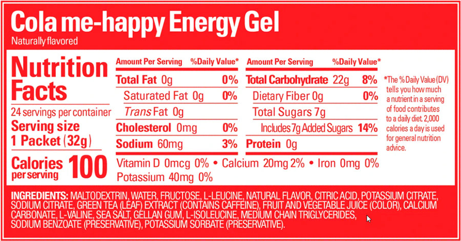 GU Energy Gel - Cola-Me-Happy, Box of 24