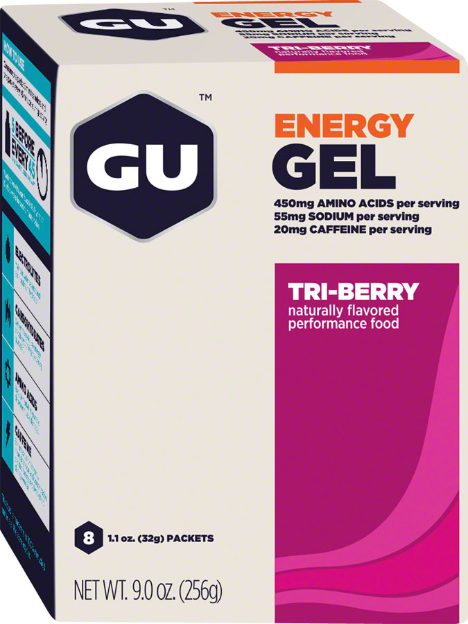 GU Energy Gel - Tri Berry, Box of 8 – Velo Mine