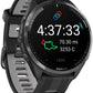 Garmin Forerunner 965 GPS Smartwatch - 47mm, Carbon Gray DLC Titanium Bezel, Black Case and Black/Powder Gray Silicone Band