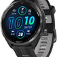 Garmin Forerunner 965 GPS Smartwatch - 47mm, Carbon Gray DLC Titanium Bezel, Black Case and Black/Powder Gray Silicone Band