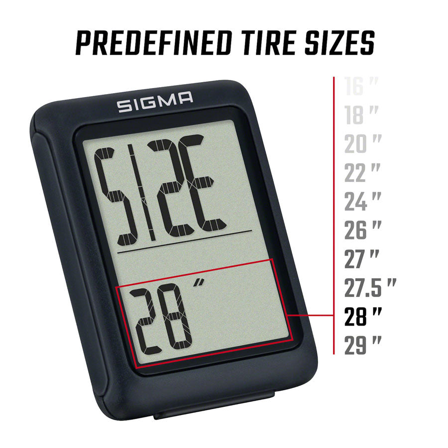 Sigma BC 5.0 WL ATS Bike Computer - Wireless, Black