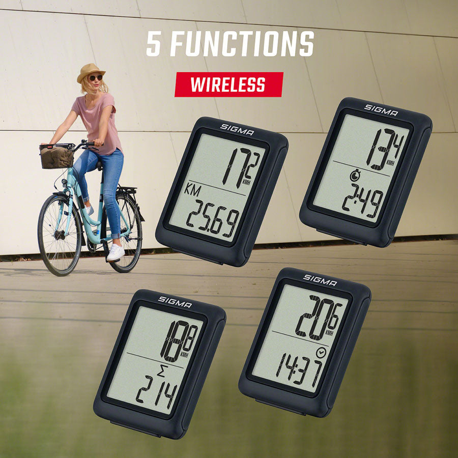 Sigma BC 5.0 WL ATS Bike Computer - Wireless, Black
