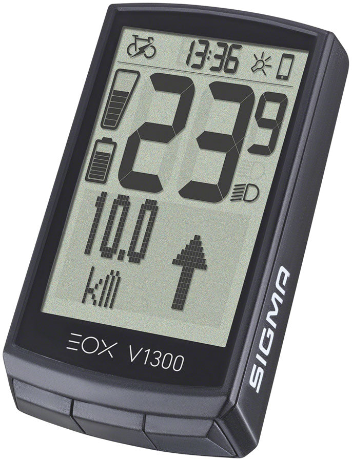 Sigma EOX View 1300 Bike Computer - Standard Display