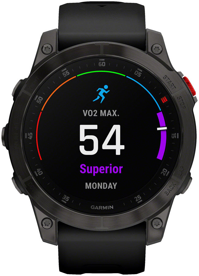 Garmin epix Gen 2 Sapphire GPS Smartwatch - 47mm, Titanium Case, Black Band
