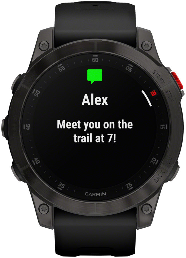 Garmin epix Gen 2 Sapphire GPS Smartwatch - 47mm, Titanium Case, Black Band