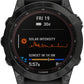 Garmin fēnix 7 Sapphire Solar GPS Smartwatch - 47mm, Black DLC Titanium Case, Black Band