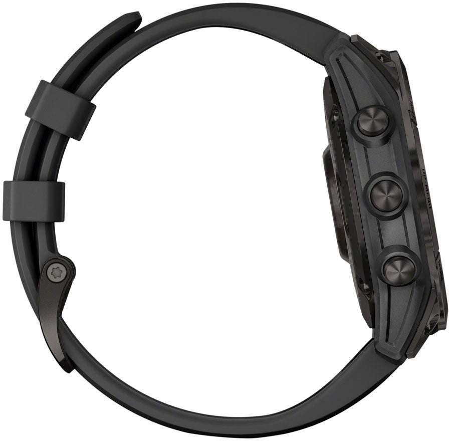 Garmin fēnix 7 Sapphire Solar GPS Smartwatch - 47mm, Black DLC Titanium Case, Black Band