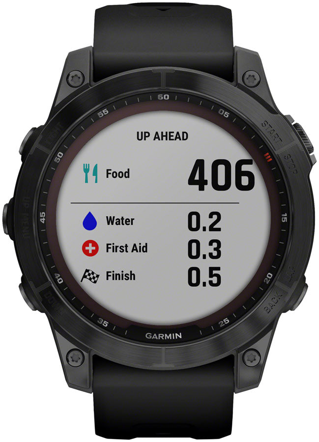 Garmin fēnix 7 Sapphire Solar GPS Smartwatch - 47mm, Black DLC Titanium Case, Black Band