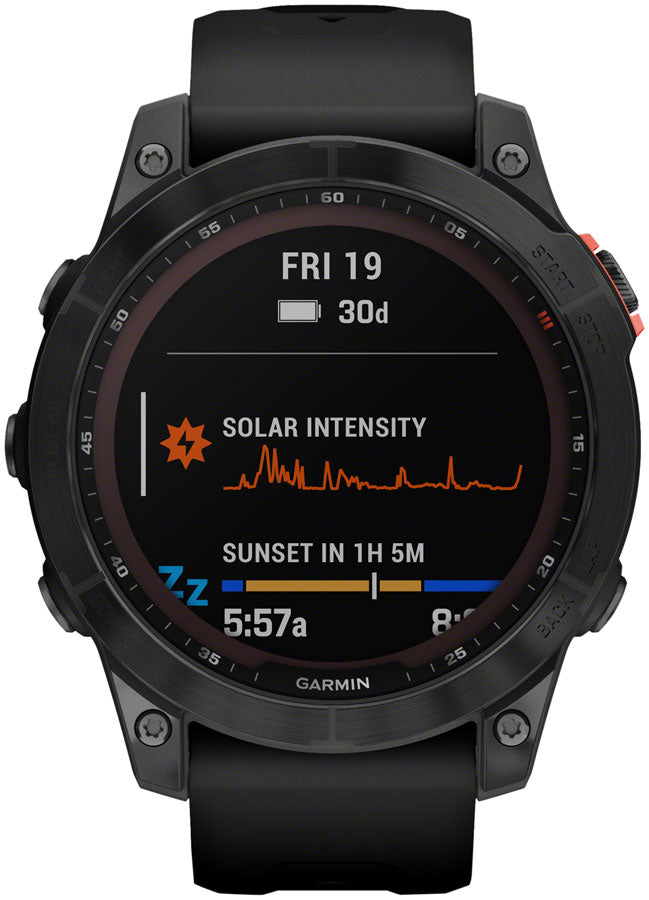 Garmin fēnix 7 Solar GPS Smartwatch - 47mm, Slate Gray Case, Black Band