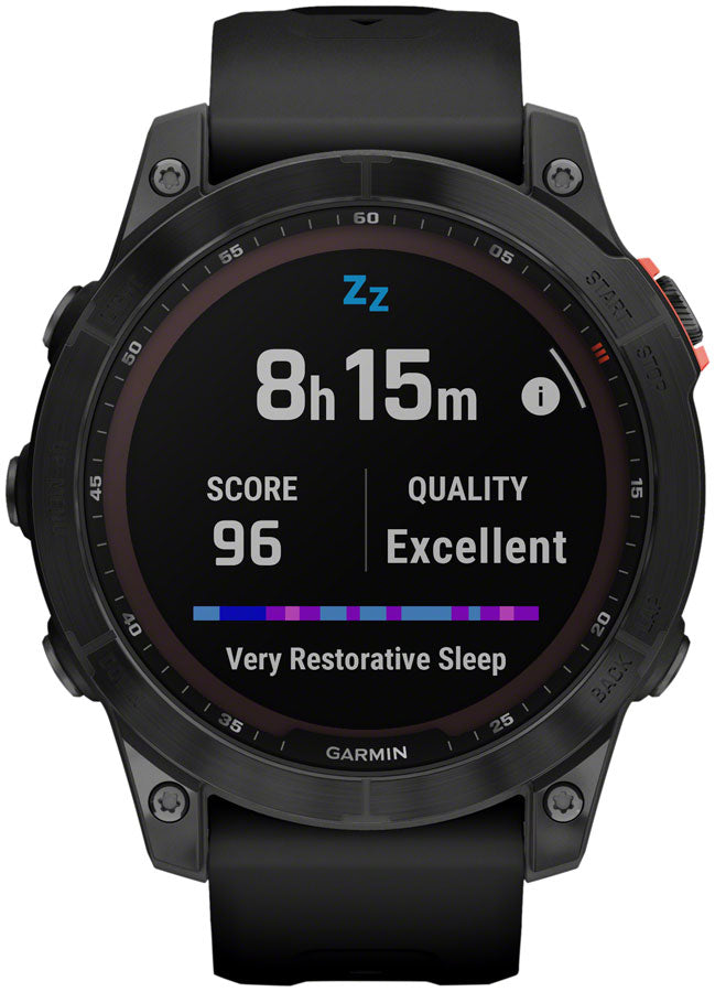 Garmin fēnix 7 Solar GPS Smartwatch - 47mm, Slate Gray Case, Black Band